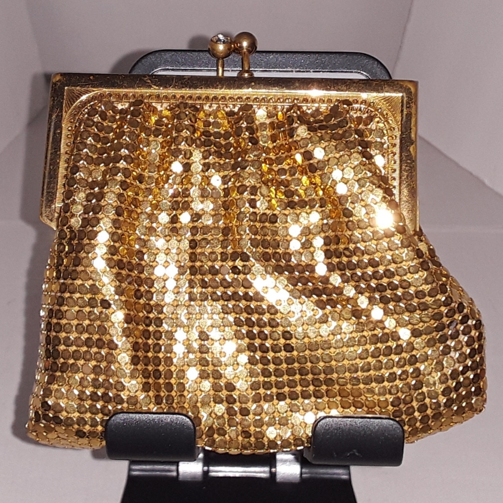 Duramesh Vintage Gold Metal Mesh Kiss Coin / Change